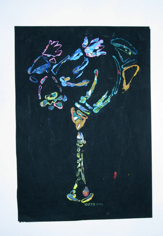 Akrobat, Foliendruck, 1997, 44x63cm