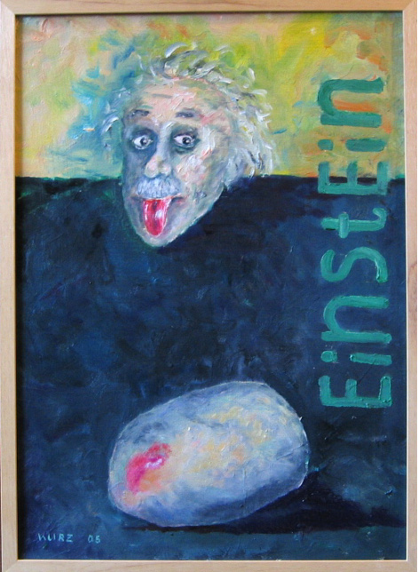 EinStein, Oel, 2005, 50x70cm