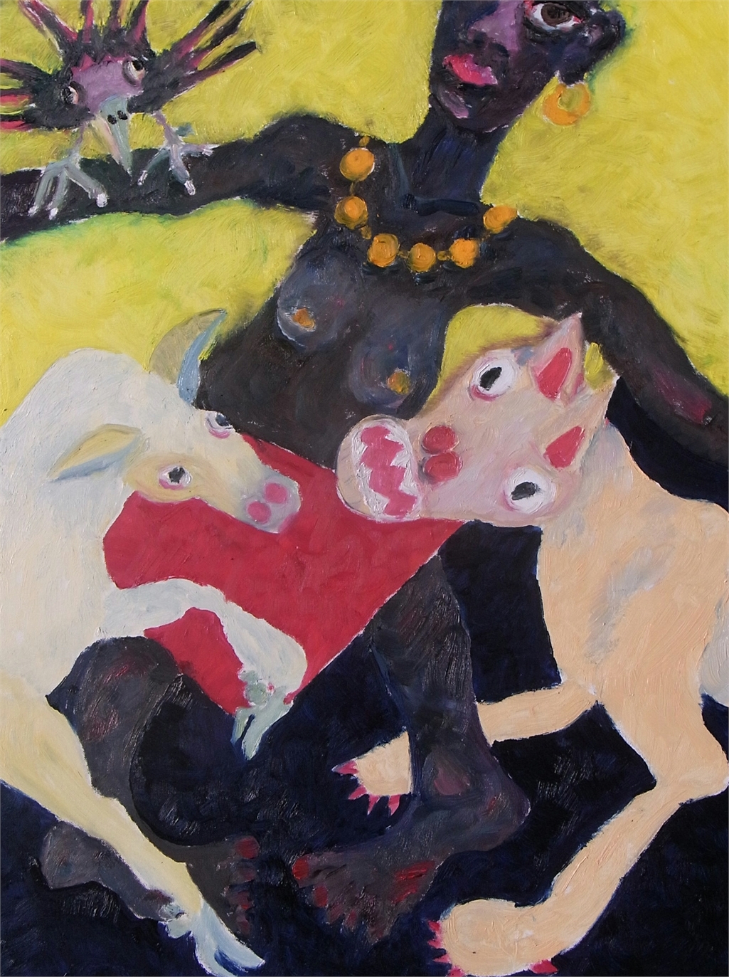 Mensch und Tier, 2015, Oel auf Cotton, 60x80cm