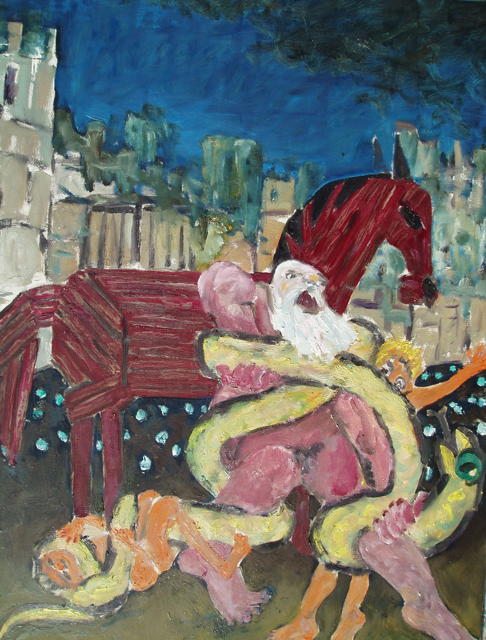 'Laokoon', 2009, Öl, 80x100cm