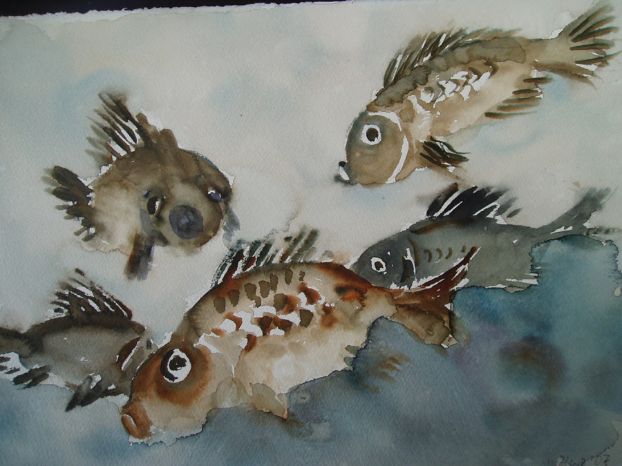 Fische-2-2007-Aquarell-28x38cm