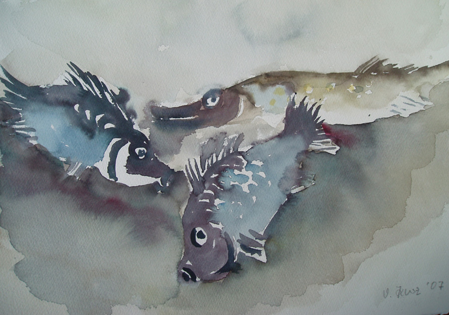 Fische-3-2007-Aquarell-28x38cm