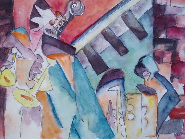 Jazz 2006 Aquarell 80x60cm