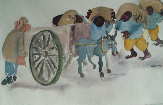 Kaffee-Ernte, 2006, Aquarell, ca. 57x39cm