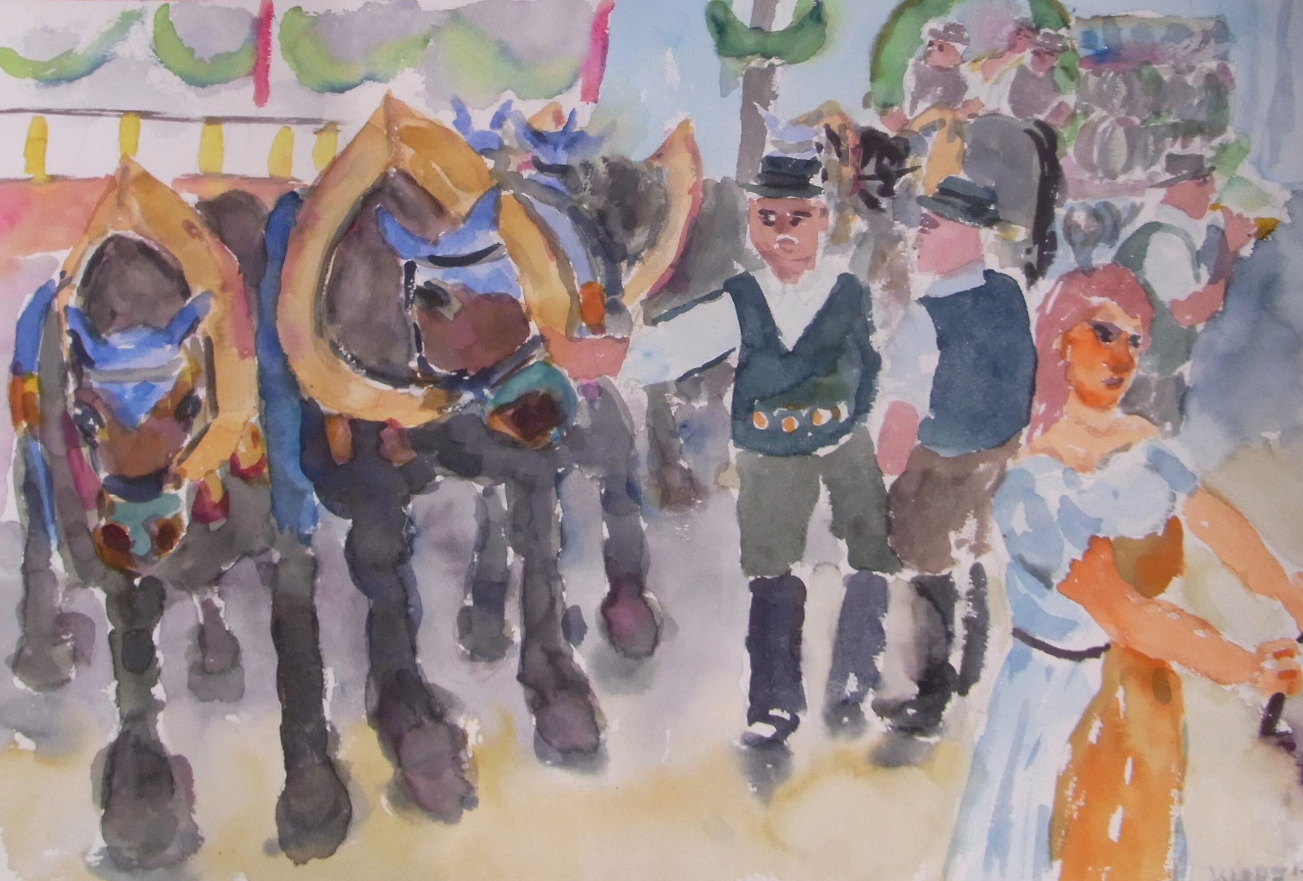 Volker Kurz, Oktoberfest 6, 2010, Aquarel