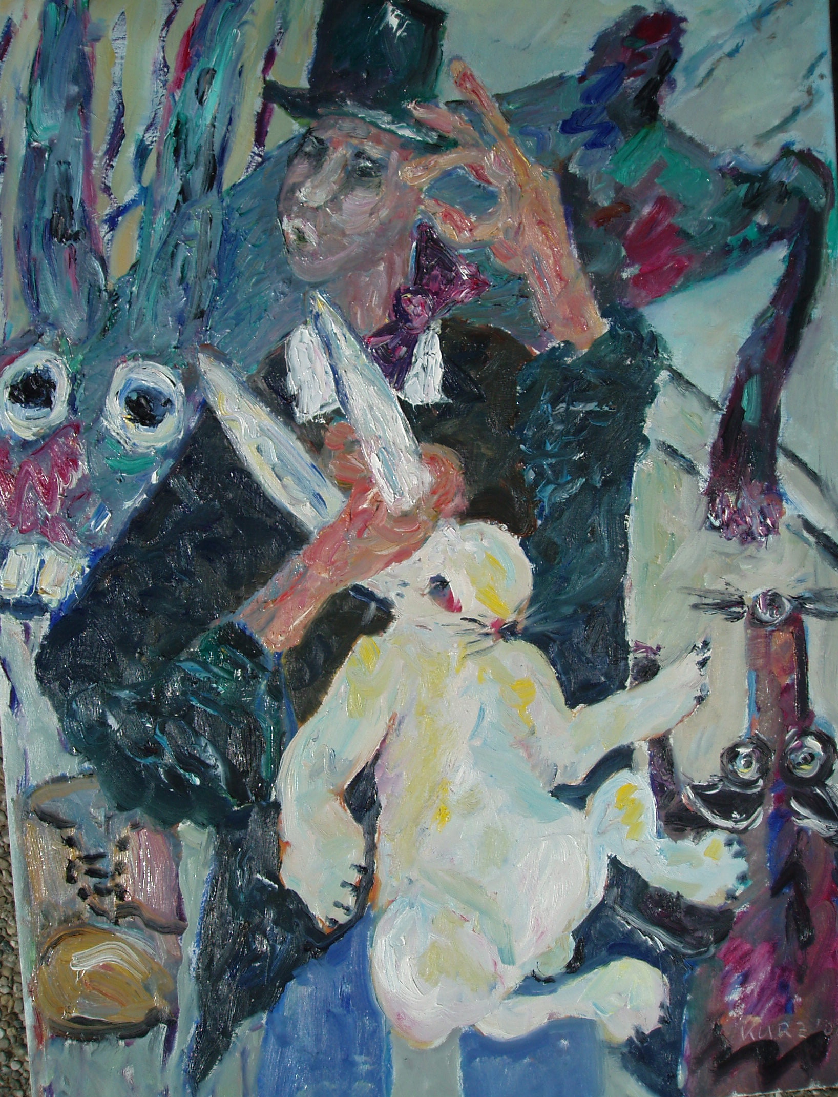 Zauberer 2008, Oel, 60x80cm