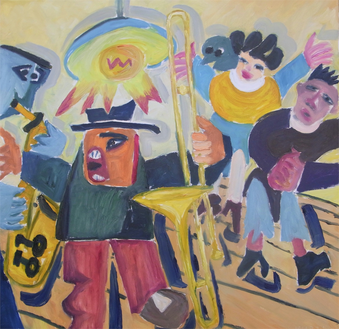 Band bestrahlt, 2010, oel, 80x80cm