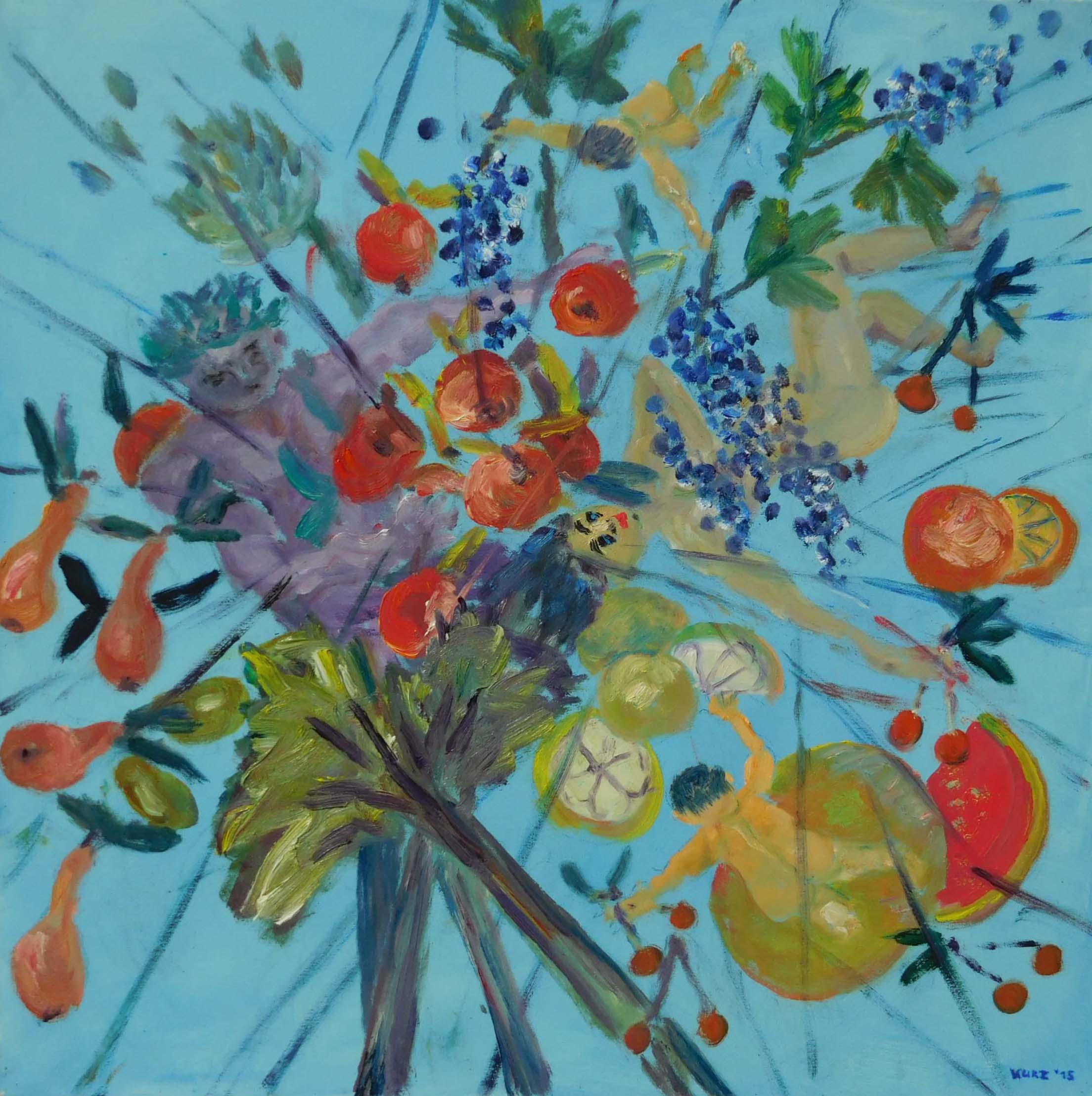 Fruehling, 2015, Oel auf Cotton, 80x80cm