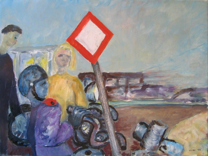 On the road, 2005, 80x60cm