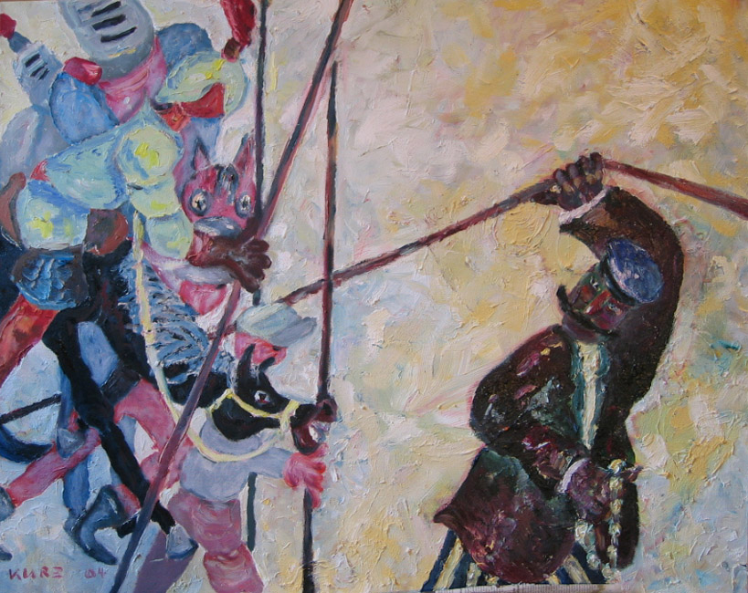 Tuerkenkrieg, Oel, 2004, 100x80cm