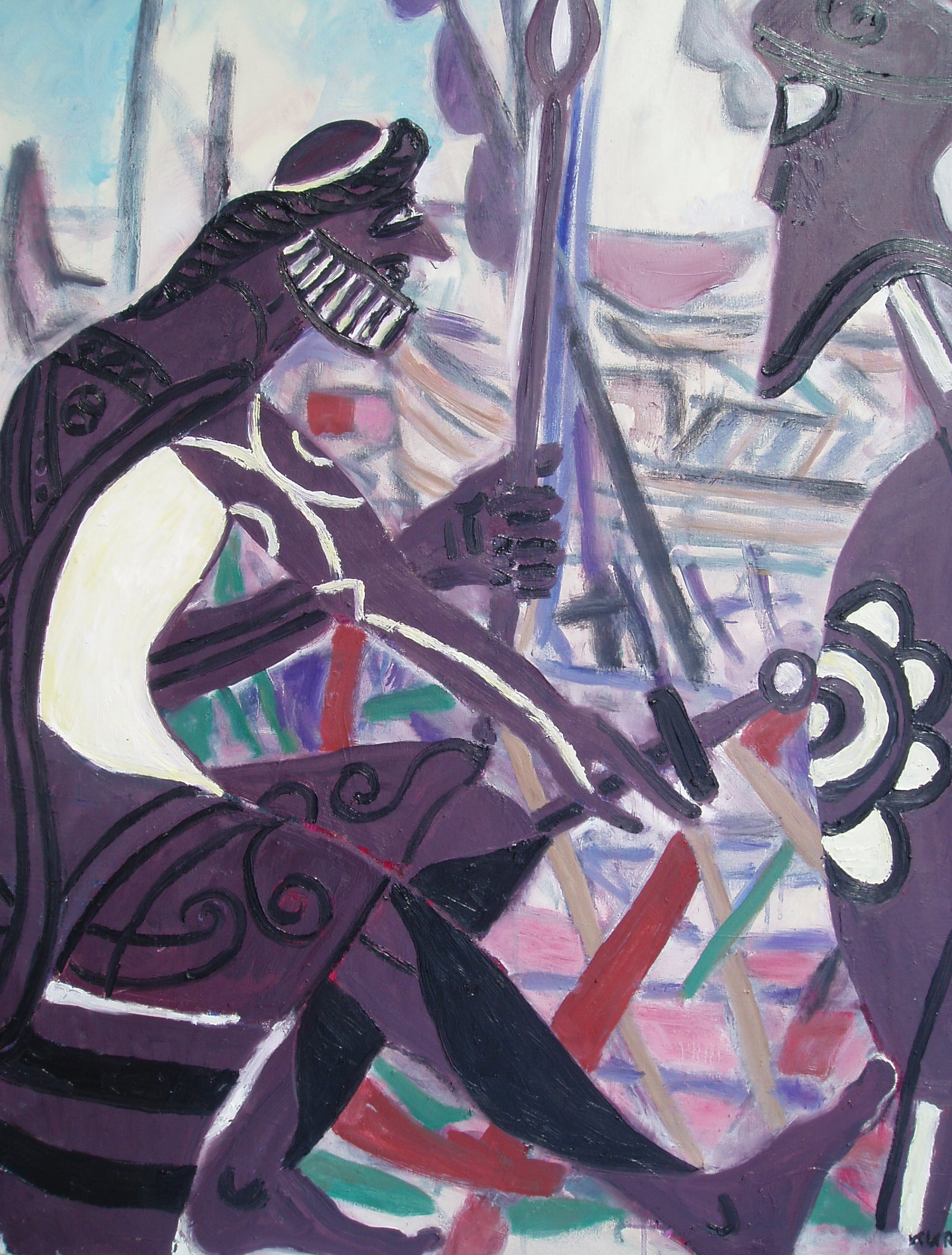 'Einschiffung', 2009, Öl, 80x100cm