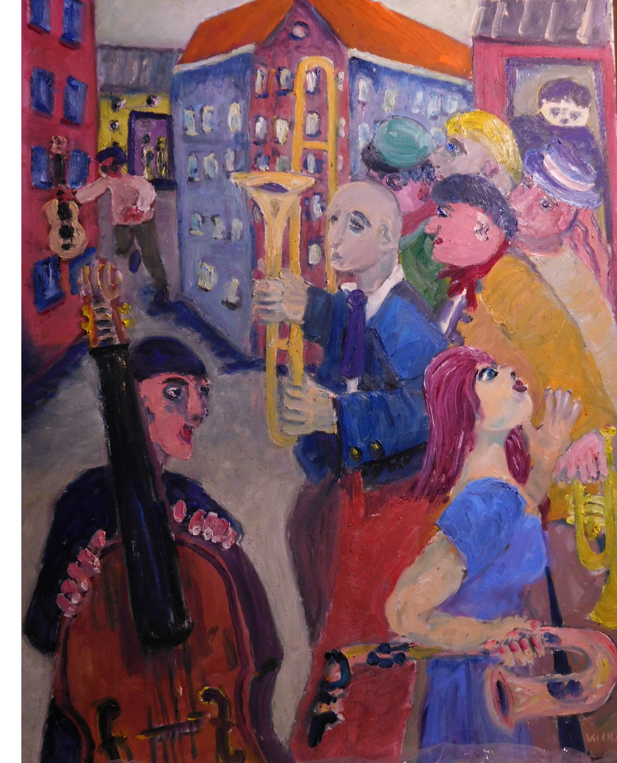 Zum Jazz, 2020, Oel auf Cotton, 80x100cm